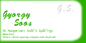 gyorgy soos business card